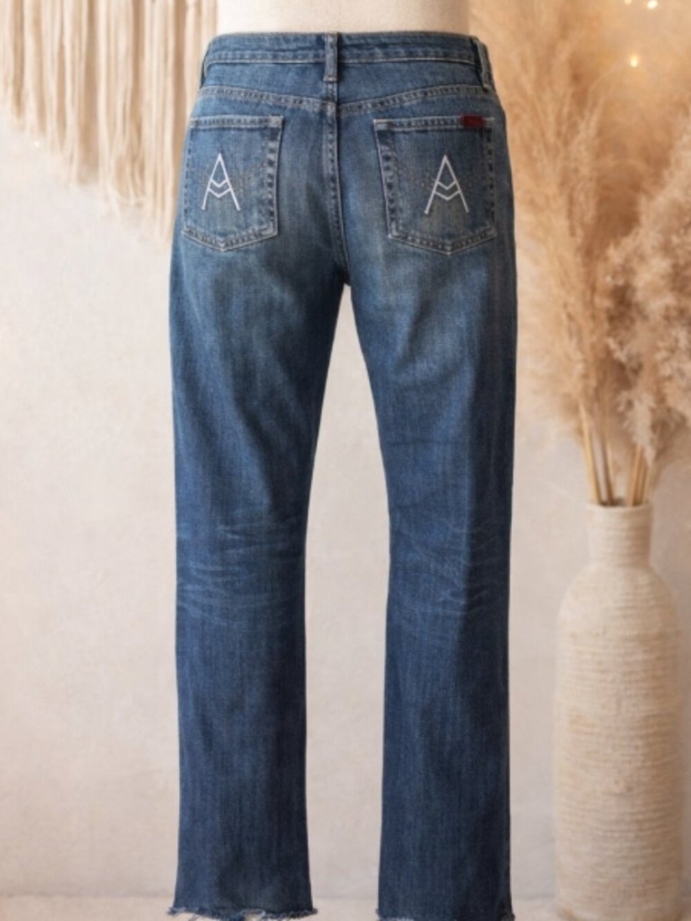7 For All Mankind A‑Pocket Jeans 30 Bootcut Distressed Y2K Grunge Streetwear